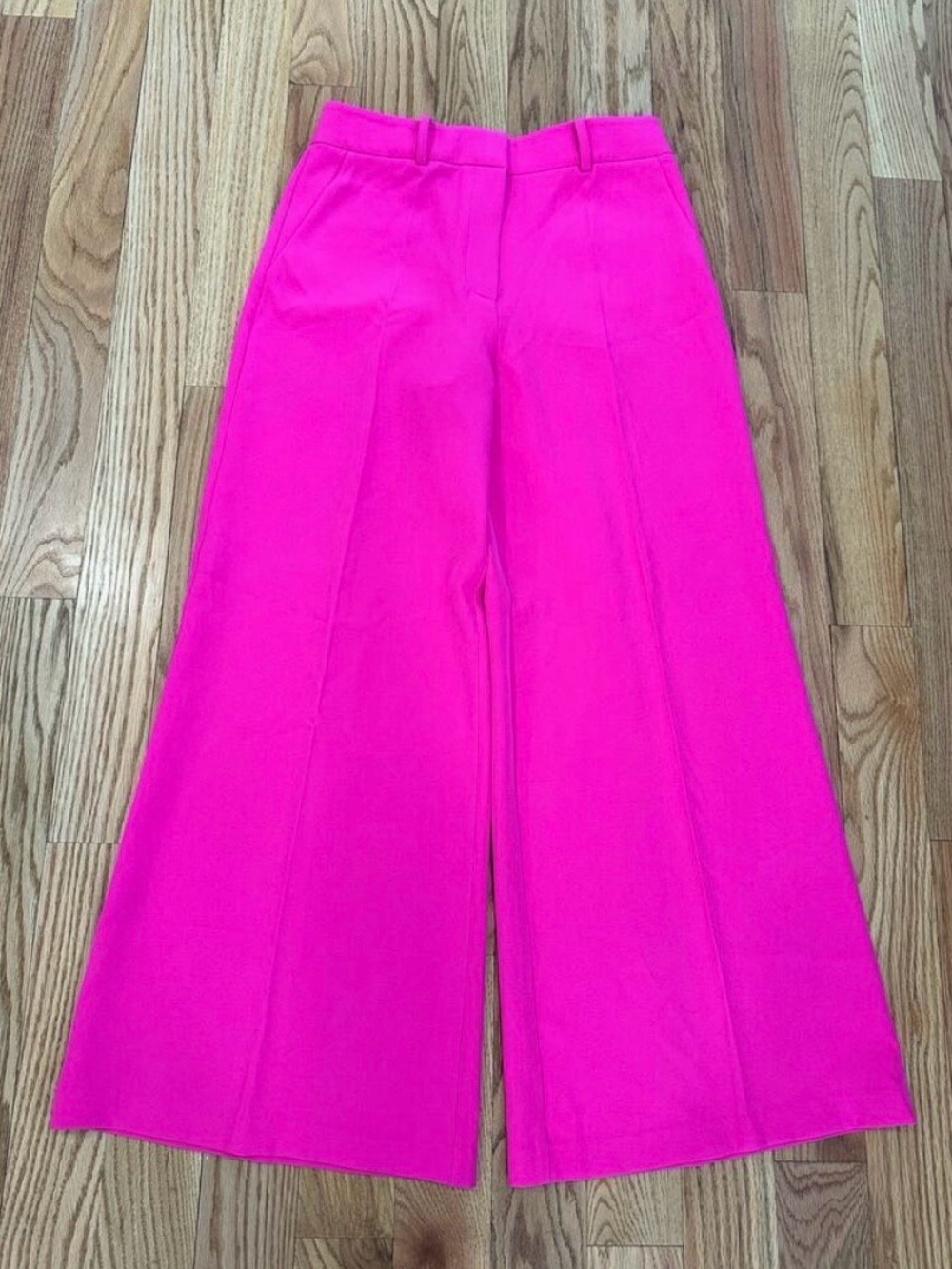 Generation Love Wide-Leg High-Rise Pants in Barbie Hot Pink 10